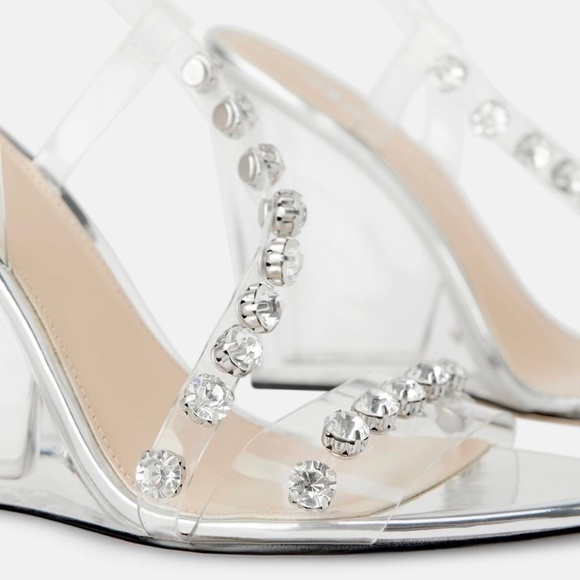 ZARA Embellished Vinyl Wedges - Picture 5 of 6